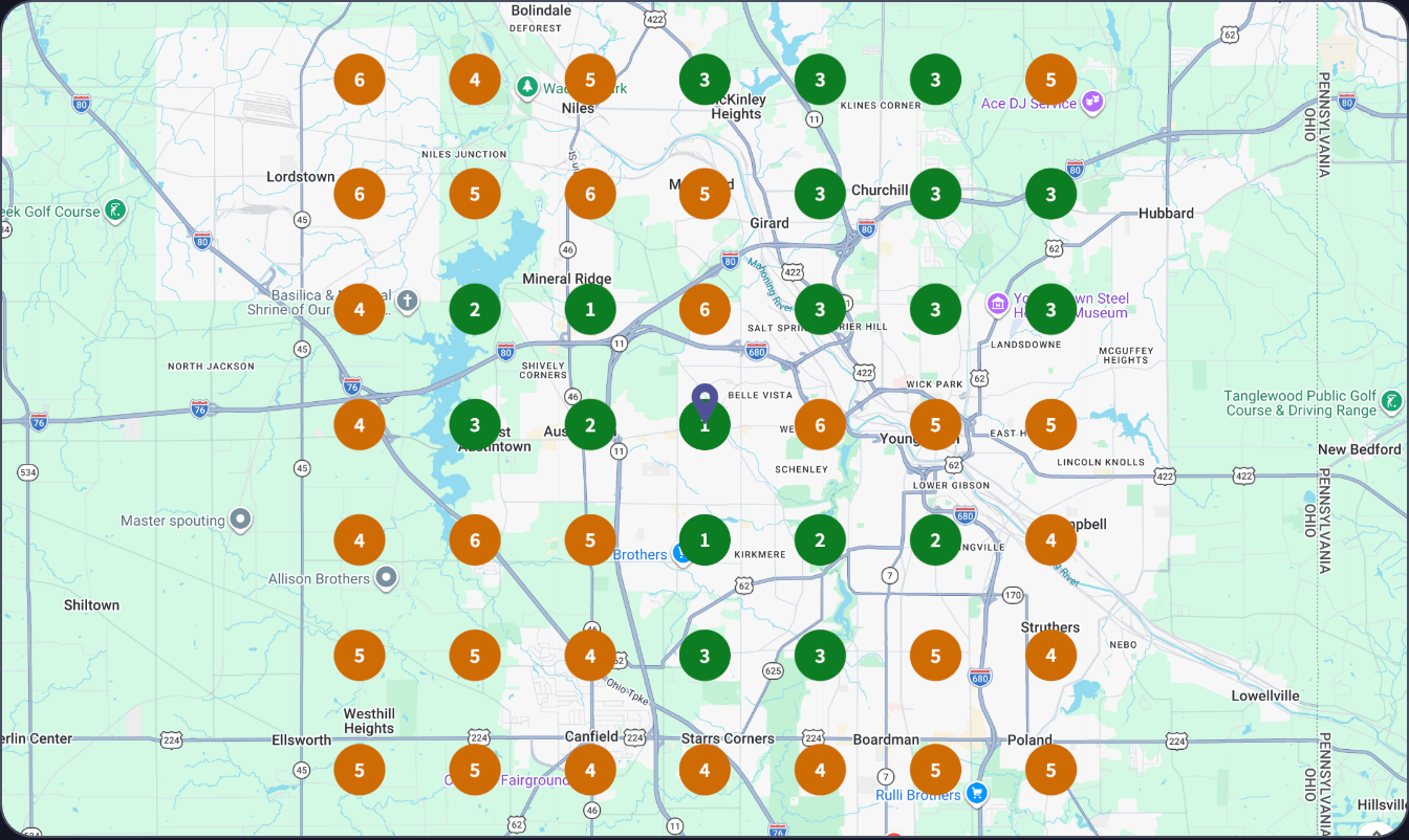 Maps grid · average rank 3.9